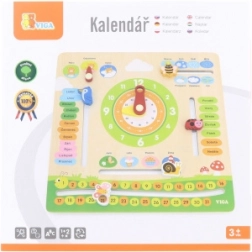 VIGA izobraževalni leseni koledar za otroke – češki