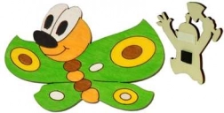 DODO leseni okrasni magnetek – zeleni metulj 10 × 7 cm