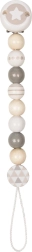 Pacifier clip chain with star, gray - 1 piece