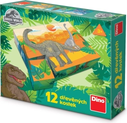 Wooden Licensed Blocks Jurassic World – 12 Blocks