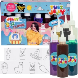 Tubi Jelly ustvarjalni set Lama 6 barv gelaste figurice