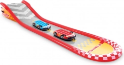 Napihljiva dirkalna steza s toboganom in plovci