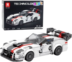 Gradbeni komplet športni avto Viper – belo-rdeč, 379 delov