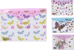 Mapa z gumbom 35,8 × 26 cm – motiv Metulj