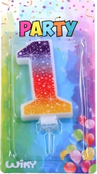 Zabavna svečka številka 1 z zvezdami