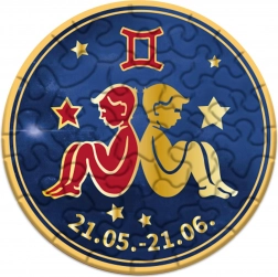 Okrogla sestavljanka zodiak Dvojčka 33 koščkov