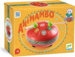 Djeco Animambo rdeči jezičasti boben z notami
