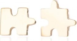 Pozlačeni jekleni uhani Puzzle