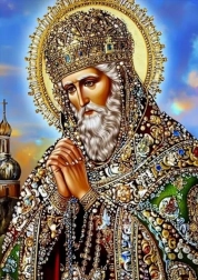 Diamantno slikanje sveti zavetnik 30 × 40 cm