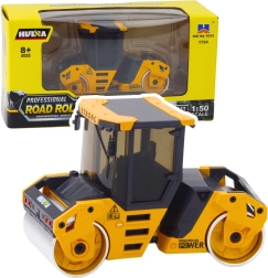 Kovinski cestni valjar HUINA 1:50 rumen