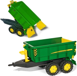 Velik dvonadstaven nagibni priklopnik JOHN DEERE za traktorje Rolly Toys