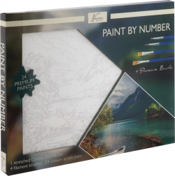 slikanje po številkah na platnu pokrajina 30 × 40 cm