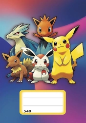 Zvezek A5 brez črt z animiranimi liki