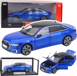 Die-cast car model Audi A6 L 1:18 with lights and sounds – blue