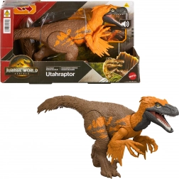 Figura dinozavra Utahraptor JURASSIC WORLD Rebirth Wild Roar 26 cm