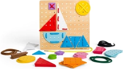 BIGJIGS TOYS lesena prepletanka – geometrijske oblike