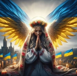 Diamantno slikanje Ukrajinski angel 30x40 cm