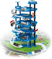 Policijski parkirni set XXL + igralna podloga mesto, 82 kosov