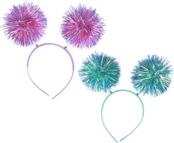 Party naglavni trak z bleščečimi pom-pom kroglicami