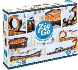 Djeco lesena proga za frnikole Zig & Go, 45 delov