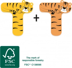 Lesena črka T s tigrom small foot