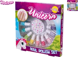 Unicorn otroški komplet lakov za nohte z nalepkami