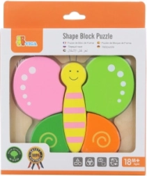 Viga Lesena mini sestavljanka metuljček za otroke