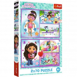 Sestavljanka Gabby Gábinčin čarobni domek 2v1, 2×70 koščkov