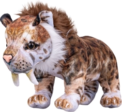 Plišasti sabljezobi tiger 40 cm – realistična stoječa igrača