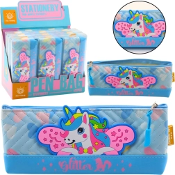 Naprava za pisalne potrebščine z modrim samorogom