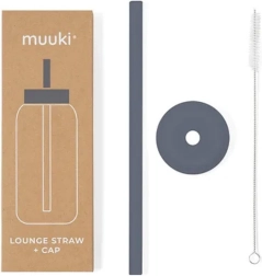 Muuki Lounge slamica s pokrovčkom v dimno sivi