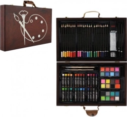 Kreativni set za barvanje v lesenem etuiju