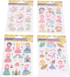 Tatu nalepke za otroke 10,5 × 15 cm – dekliški motivi
