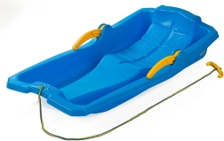 Plastične sani z zavorami Baby Mix Karol modre