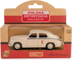 Zgodovinsko vozilo PRL Warszawa M20 taxi peščeni model
