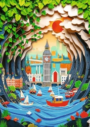 Sestavljanka Trefl Paper Art: London 1000 koščkov