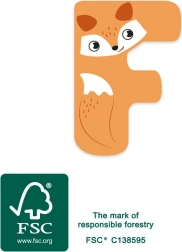 Lesena črka F z lisico za otroško sobo