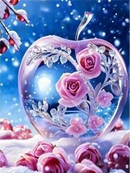 Diamantna mozaika - stekleno jabolko