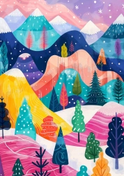 Sestavljanka Zimska paleta 1000 kosov