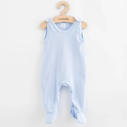 Dojenčke hlačke z naramnicami New Baby Classic II modre