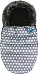 Luksuzen otroški zimski vreča Belisima z zvezdicami – siv vreča za voziček