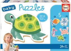 Educa baby puzzle vodne živali 5v1 (3–5 koščkov)