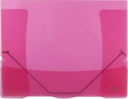 Prozorna mapa z elastiko Lines rdeča