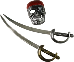 Piratski komplet z meči in masko za otroke