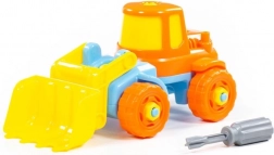 Didaktični bager za otroke z izvijačem