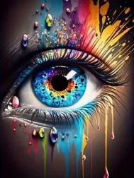 diamantno slikanje barvito oko 30 × 40 cm