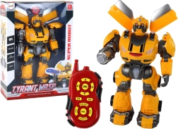 Velik daljinsko upravljan robot – rumen, zvok in luči