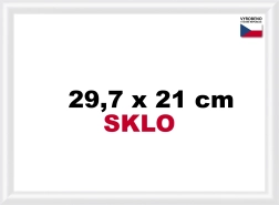 Beli plastični okvir 29,7 × 21 cm A4