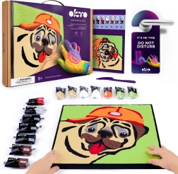 Okto slikanje z maso po številkah – buldog 29 × 29 cm