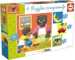 Educa puzzle Petit Ours Brun 4 v 1 (12–25 koščkov)